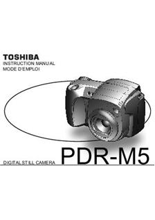 Toshiba PDR M 5 manual. Camera Instructions.